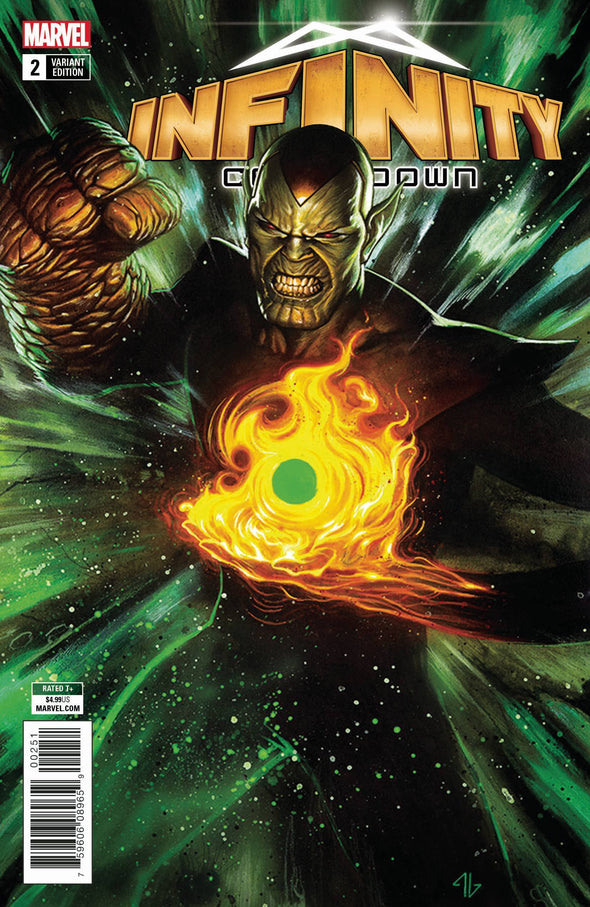 INFINITY COUNTDOWN #2 (OF 5) SUPER SKRULL HOLDS INFINITY VAR LEG